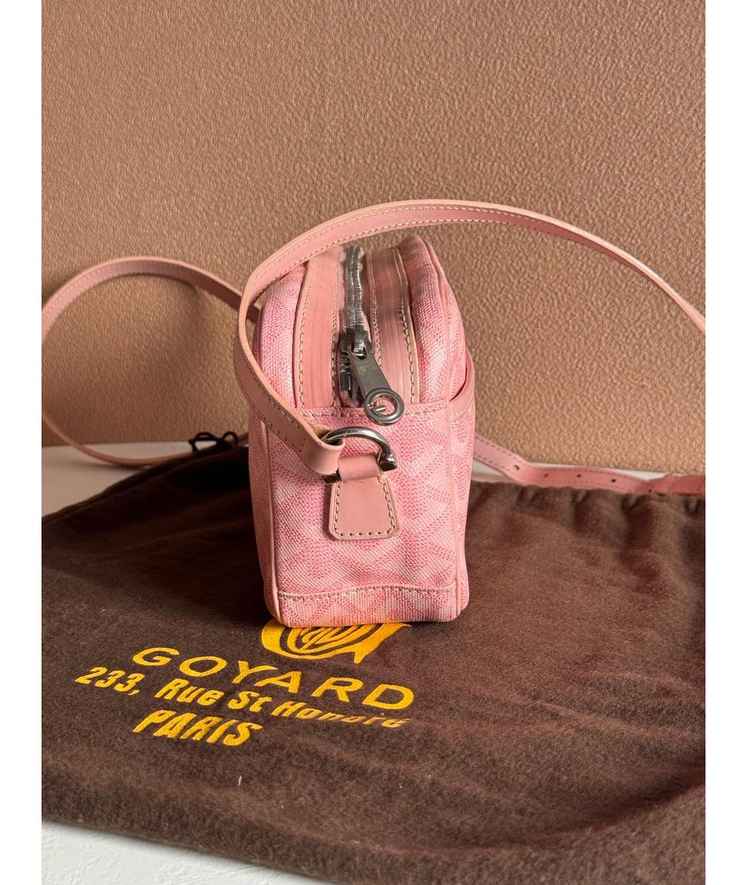 GOYARD Розовая кожаная сумка на плечо, фото 5
