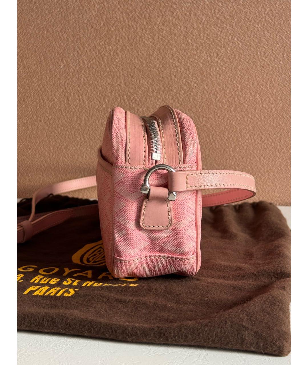 GOYARD Розовая кожаная сумка на плечо, фото 3