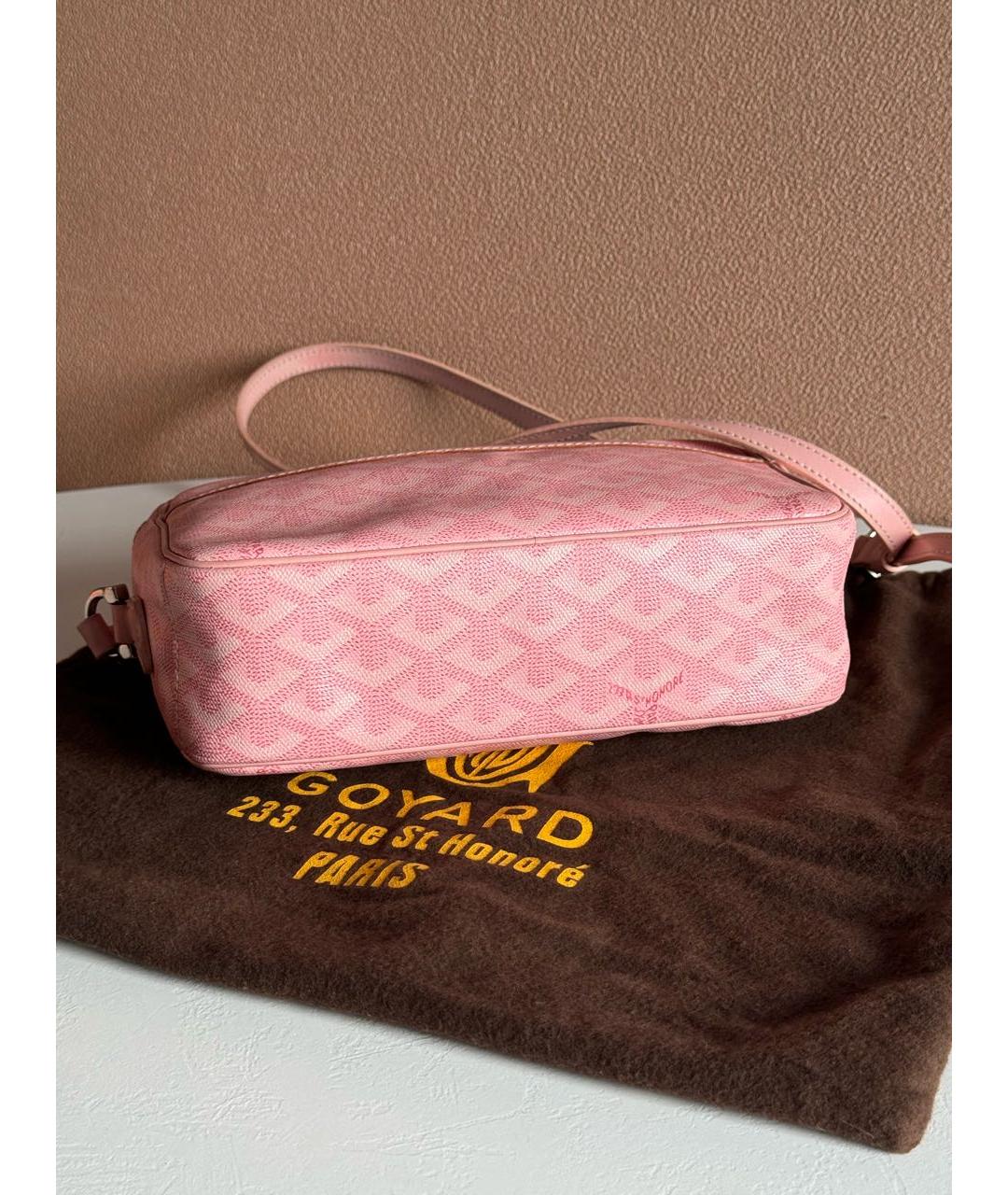 GOYARD Розовая кожаная сумка на плечо, фото 6