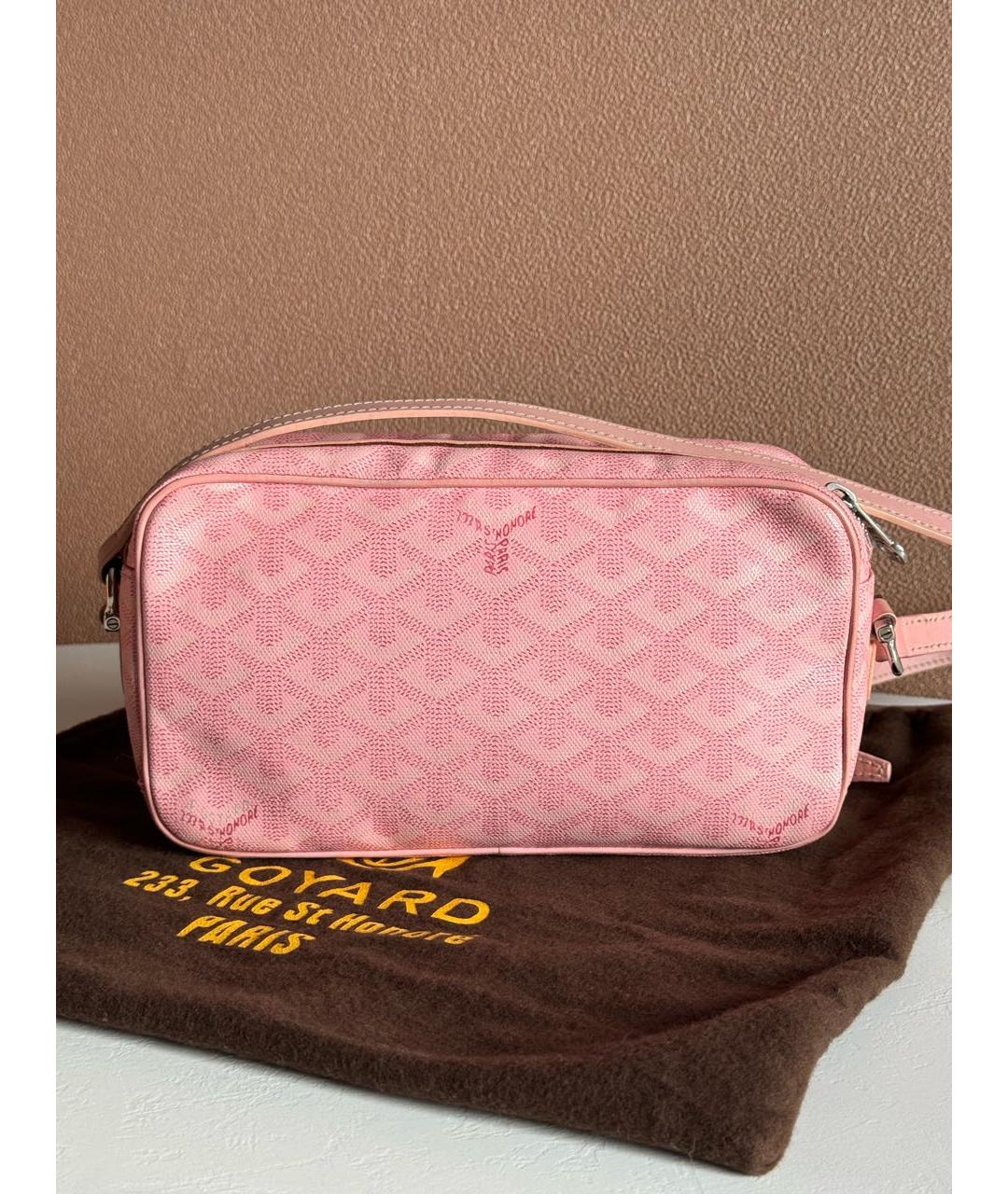 GOYARD Розовая кожаная сумка на плечо, фото 4