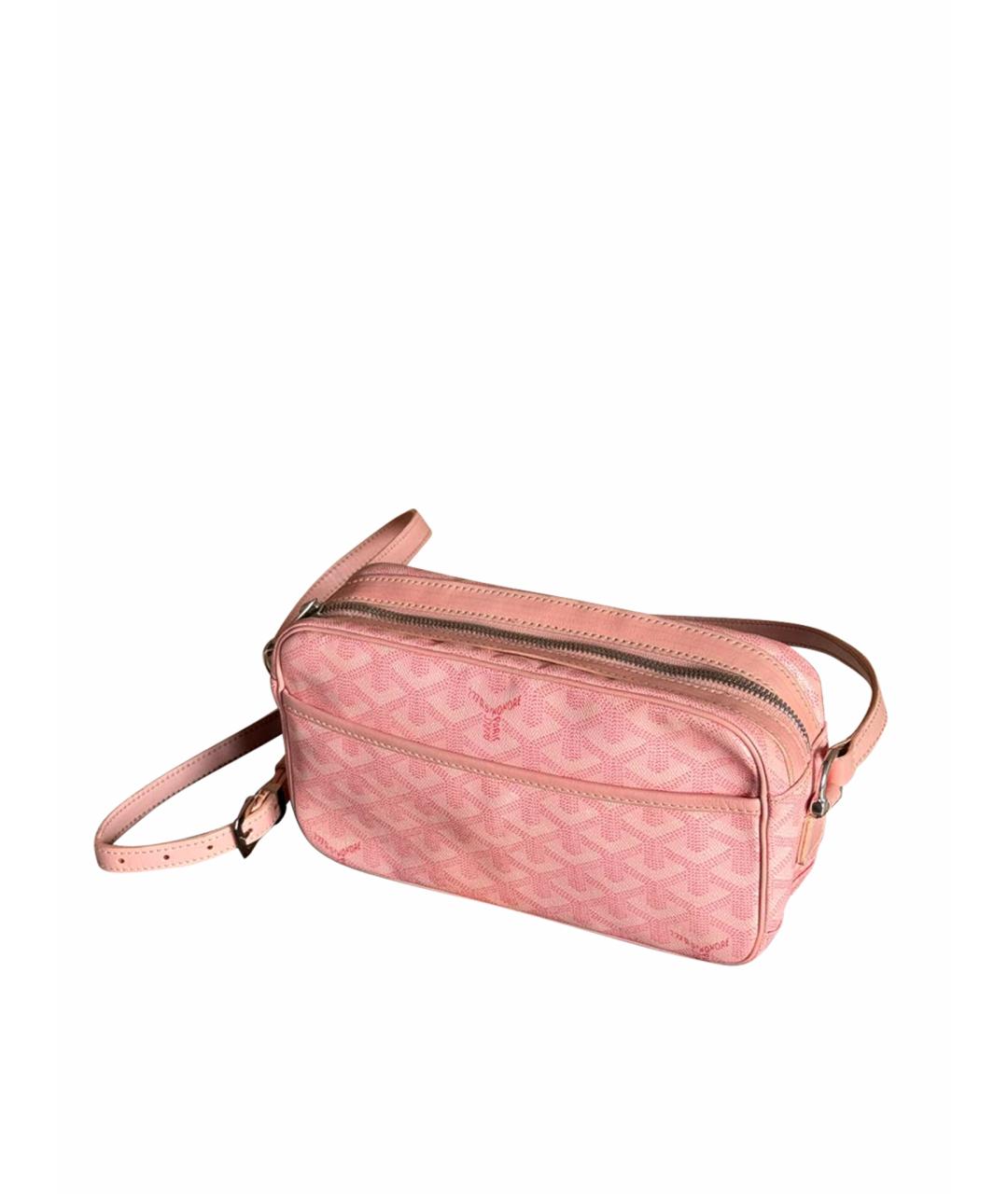 GOYARD Розовая кожаная сумка на плечо, фото 1