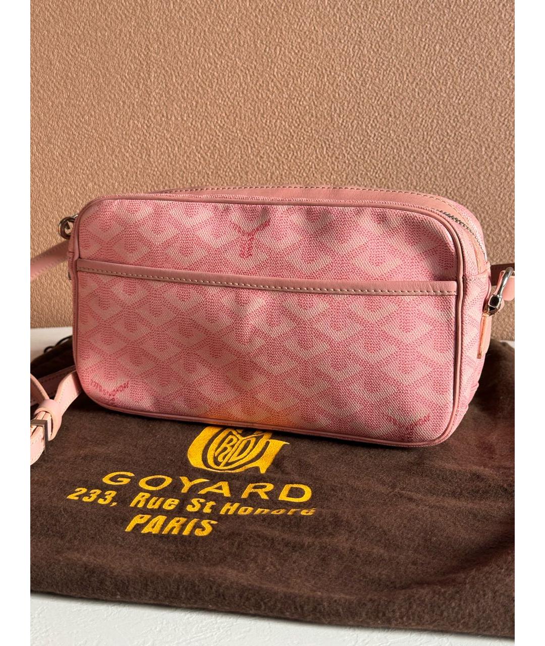 GOYARD Розовая кожаная сумка на плечо, фото 2