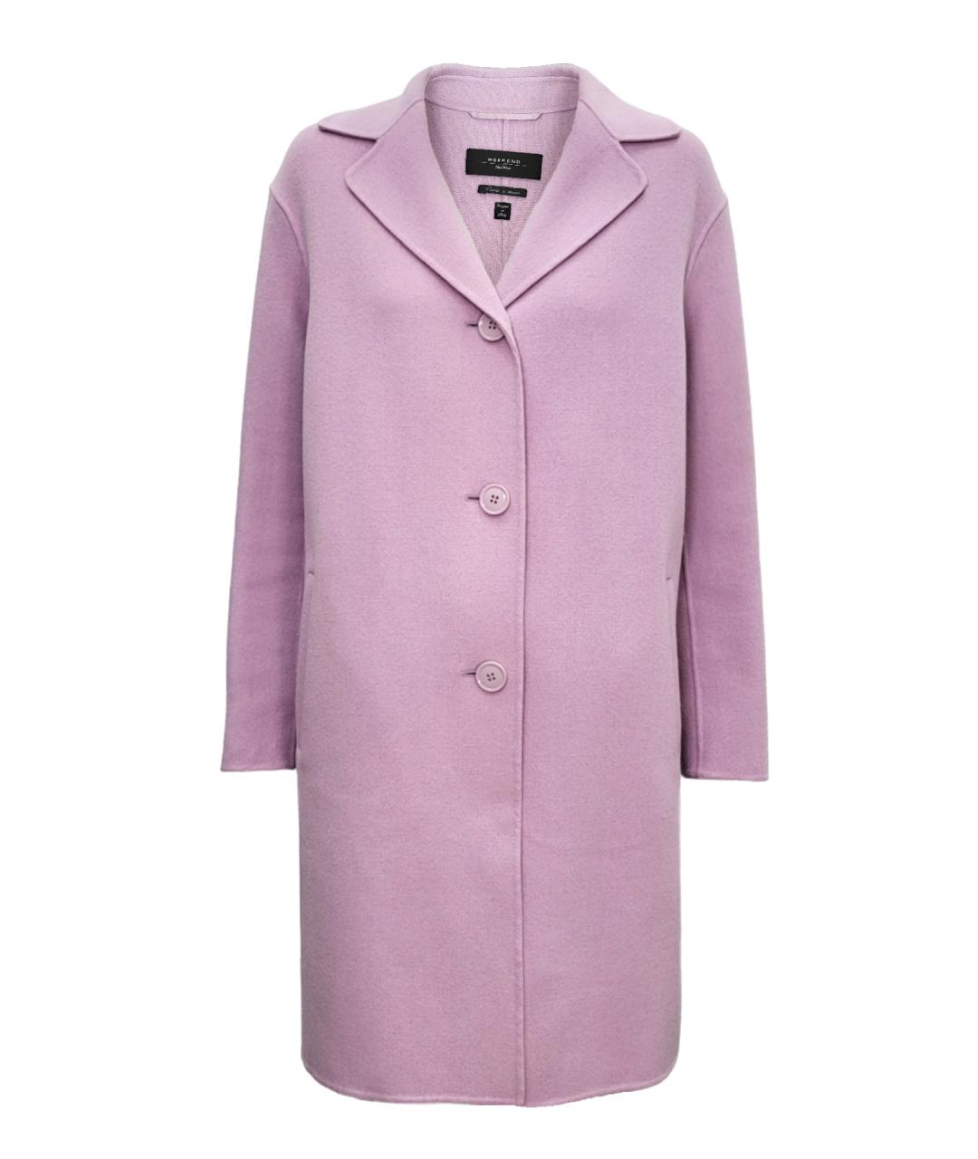 WEEKEND MAX MARA Розовое шерстяное пальто, фото 1