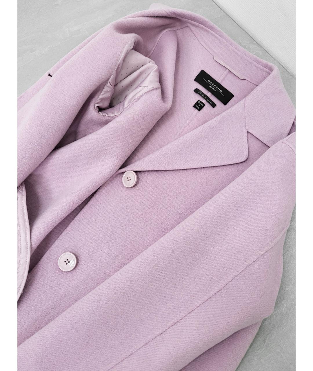 WEEKEND MAX MARA Розовое шерстяное пальто, фото 5