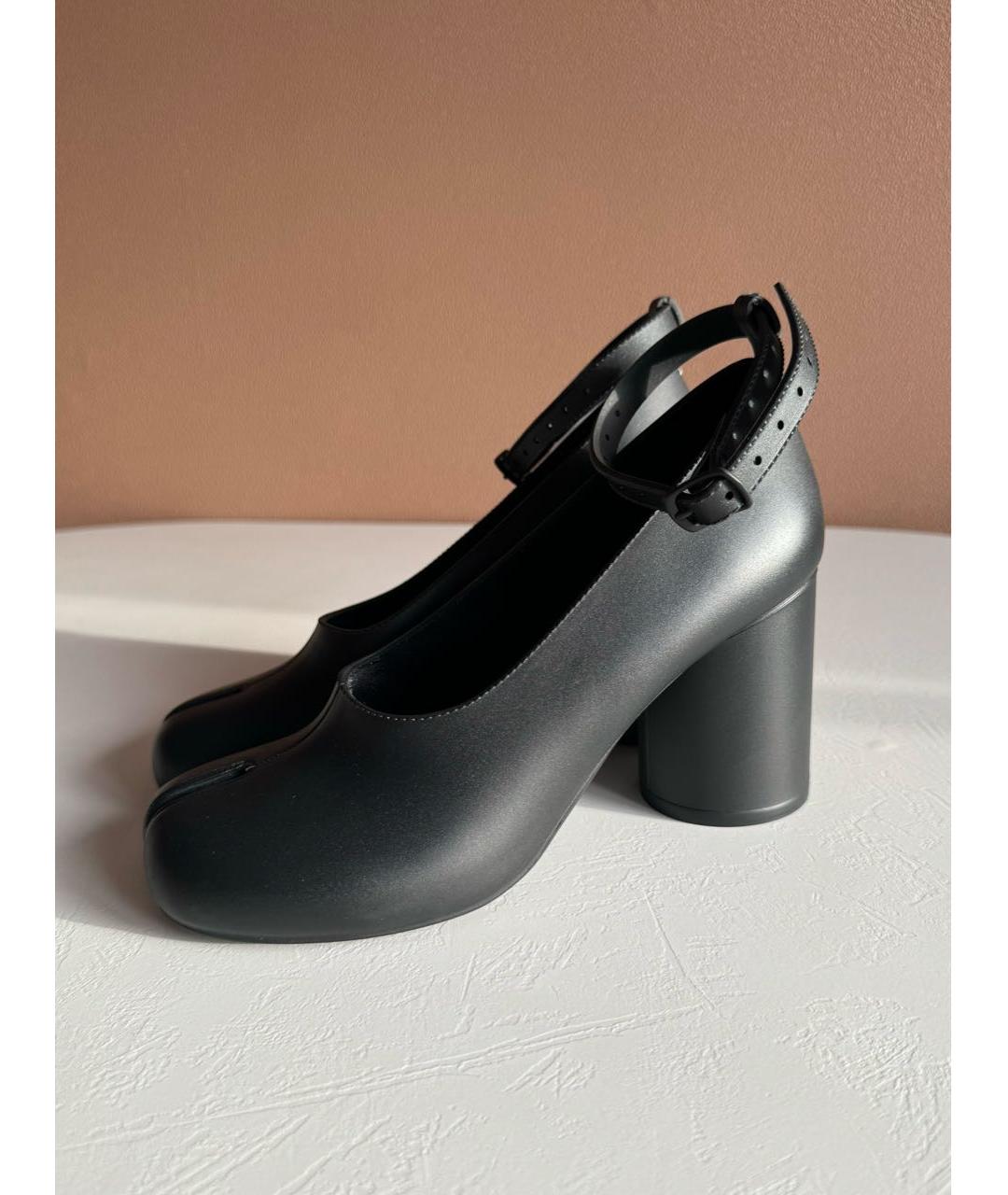 MAISON MARGIELA Черные резиновые туфли, фото 4