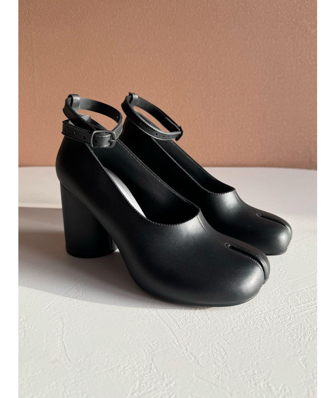 MAISON MARGIELA Черные резиновые туфли, фото 9