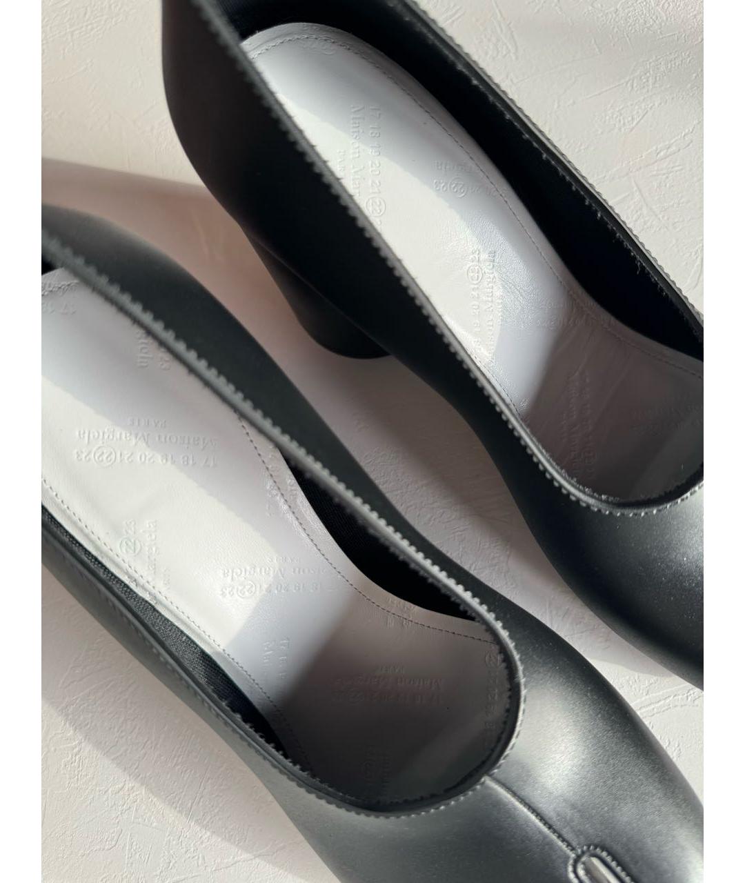MAISON MARGIELA Черные резиновые туфли, фото 5