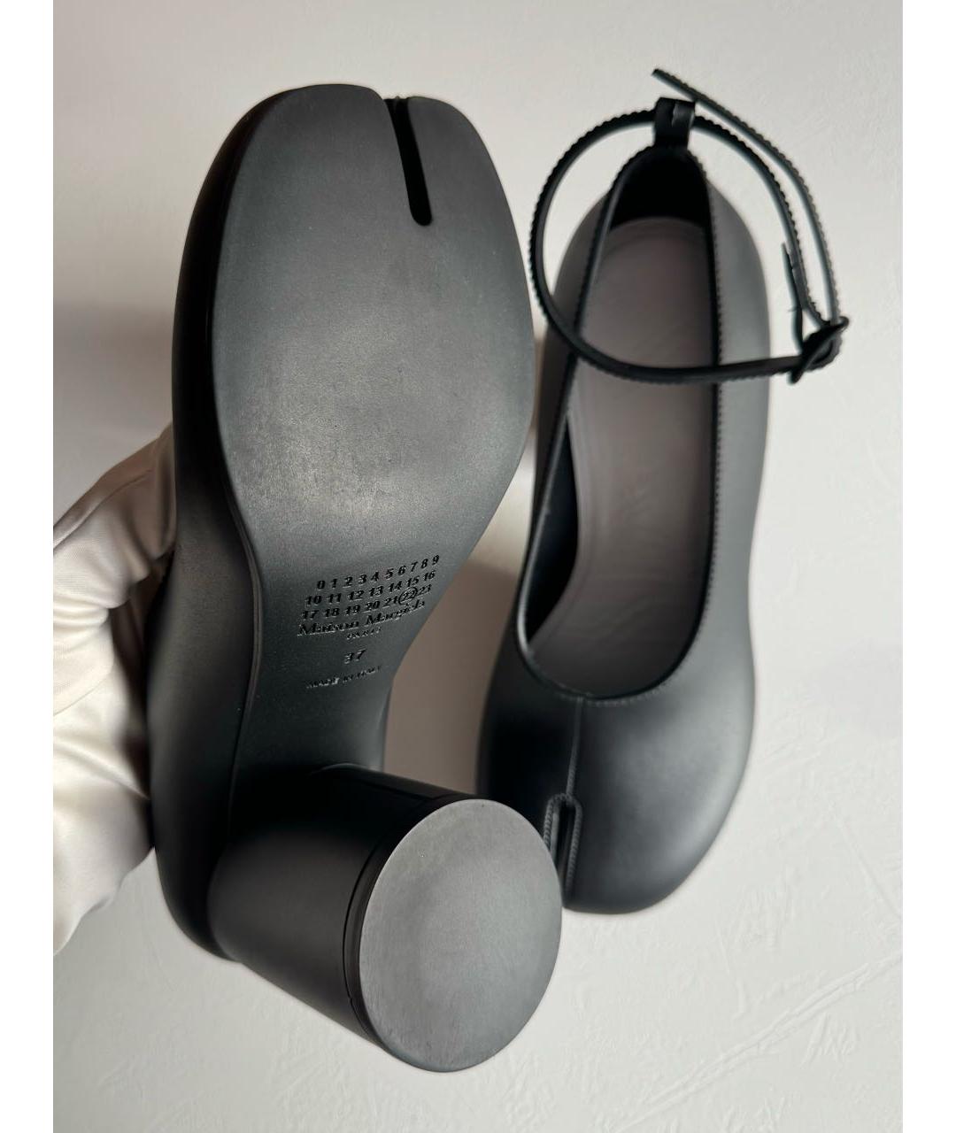 MAISON MARGIELA Черные резиновые туфли, фото 7