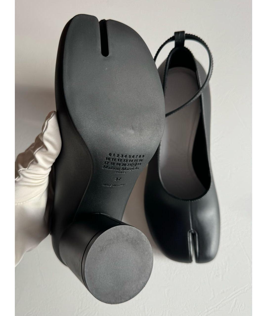 MAISON MARGIELA Черные резиновые туфли, фото 6