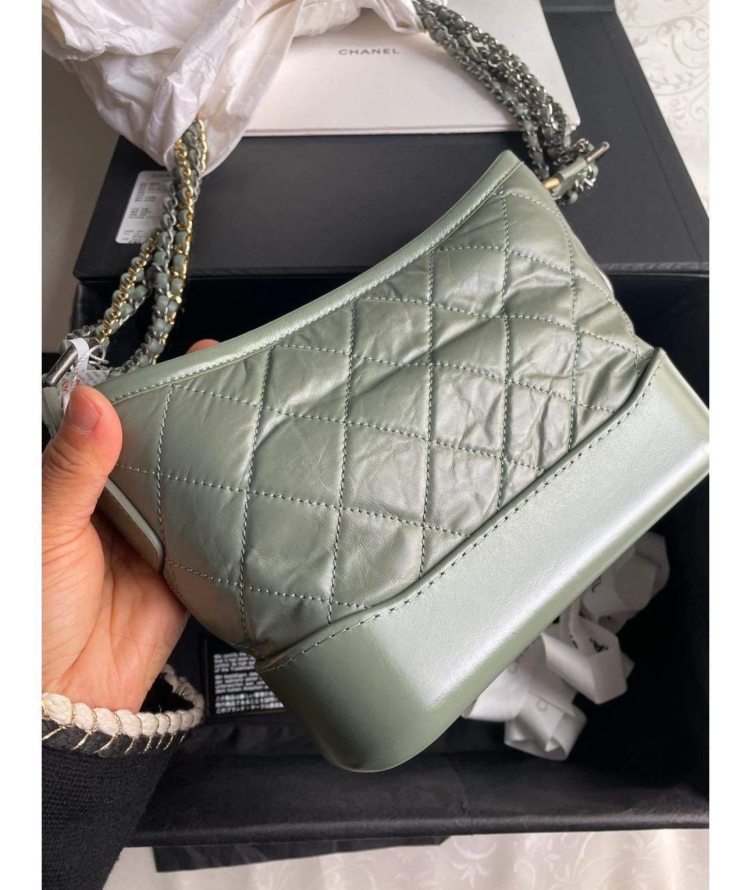 CHANEL Зеленая кожаная сумка через плечо, фото 3