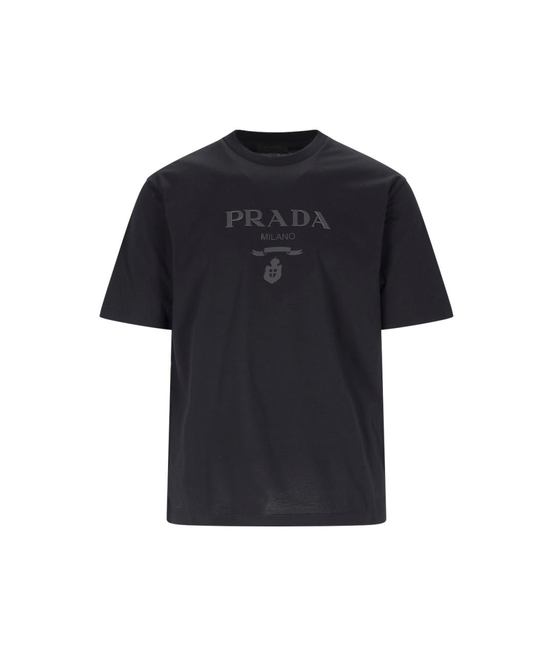 PRADA Черная хлопковая футболка, фото 1