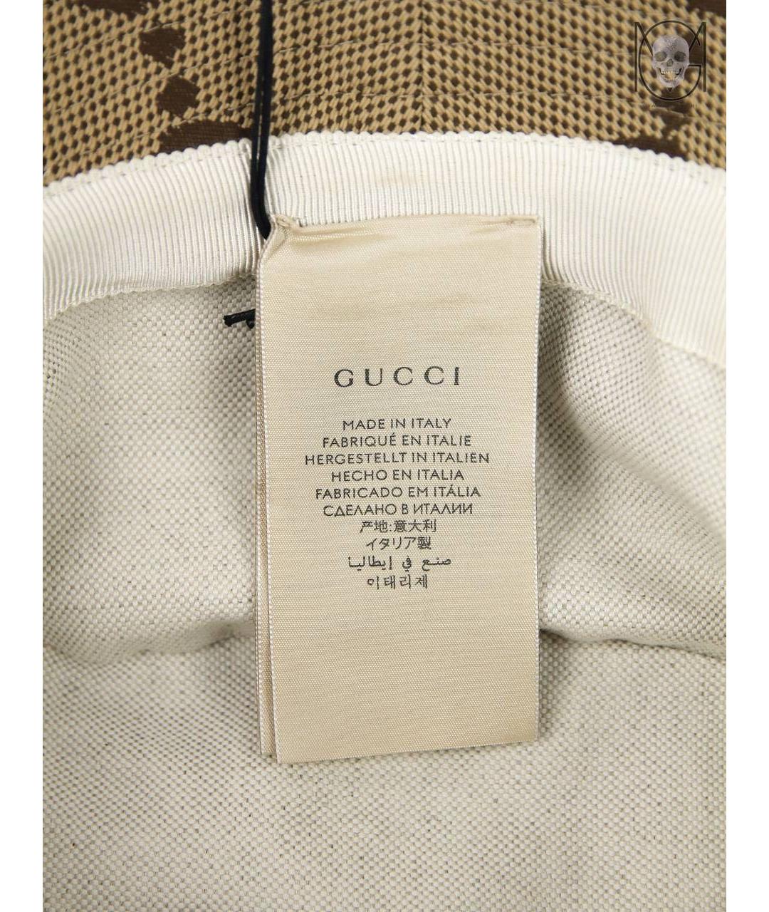 GUCCI Бежевая хлопковая шляпа, фото 5