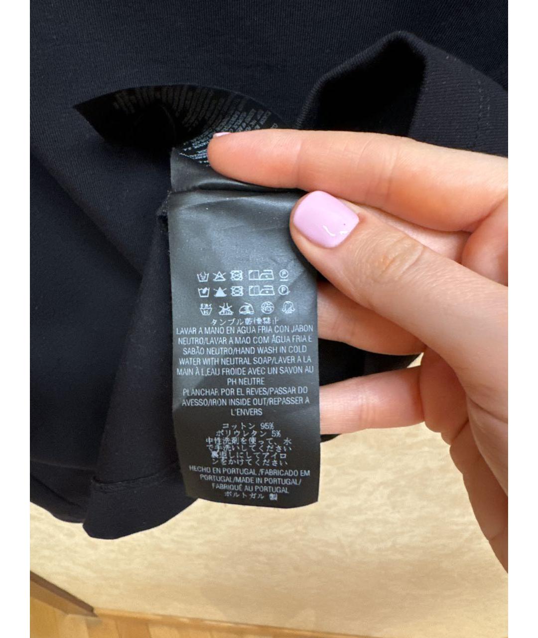 CAROLINA HERRERA Черная хлопковая футболка, фото 5