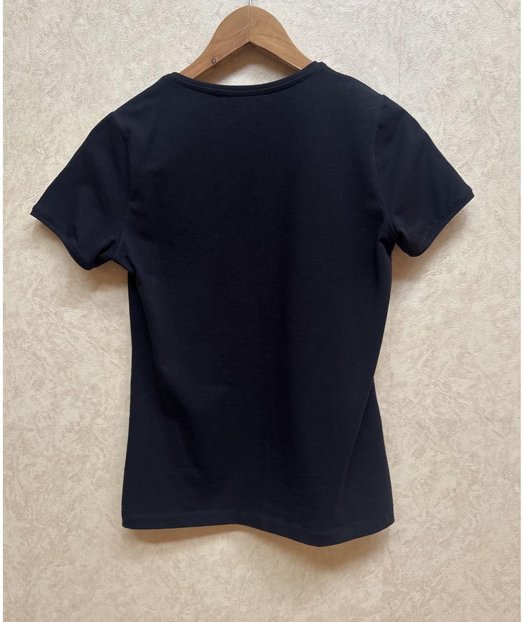 CAROLINA HERRERA Черная хлопковая футболка, фото 2