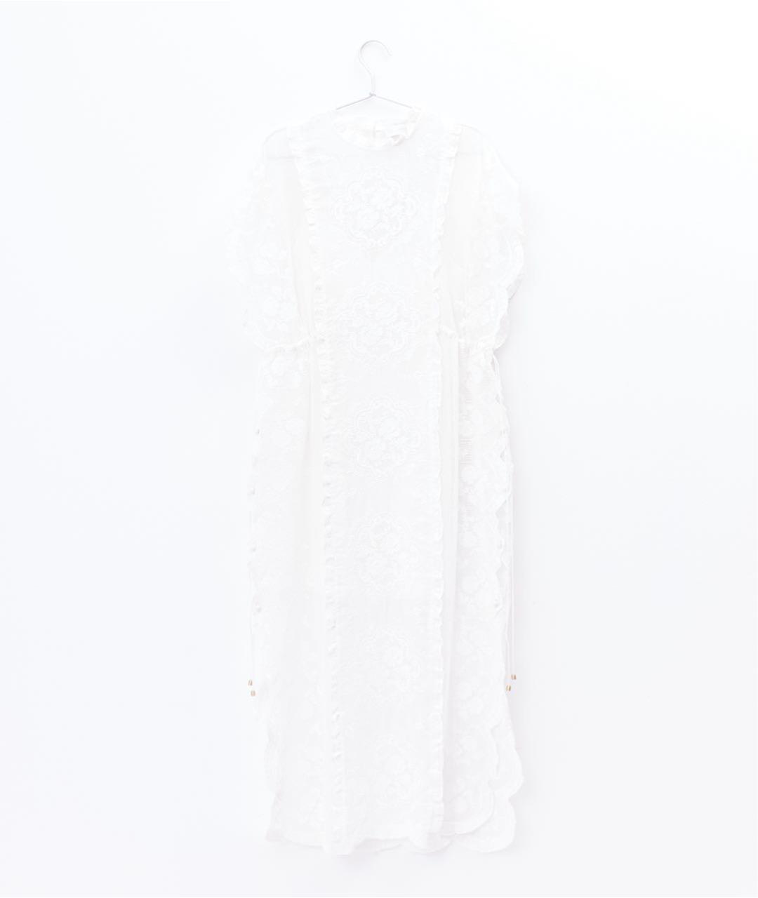 ZIMMERMANN Белое хлопковое повседневное платье, фото 8