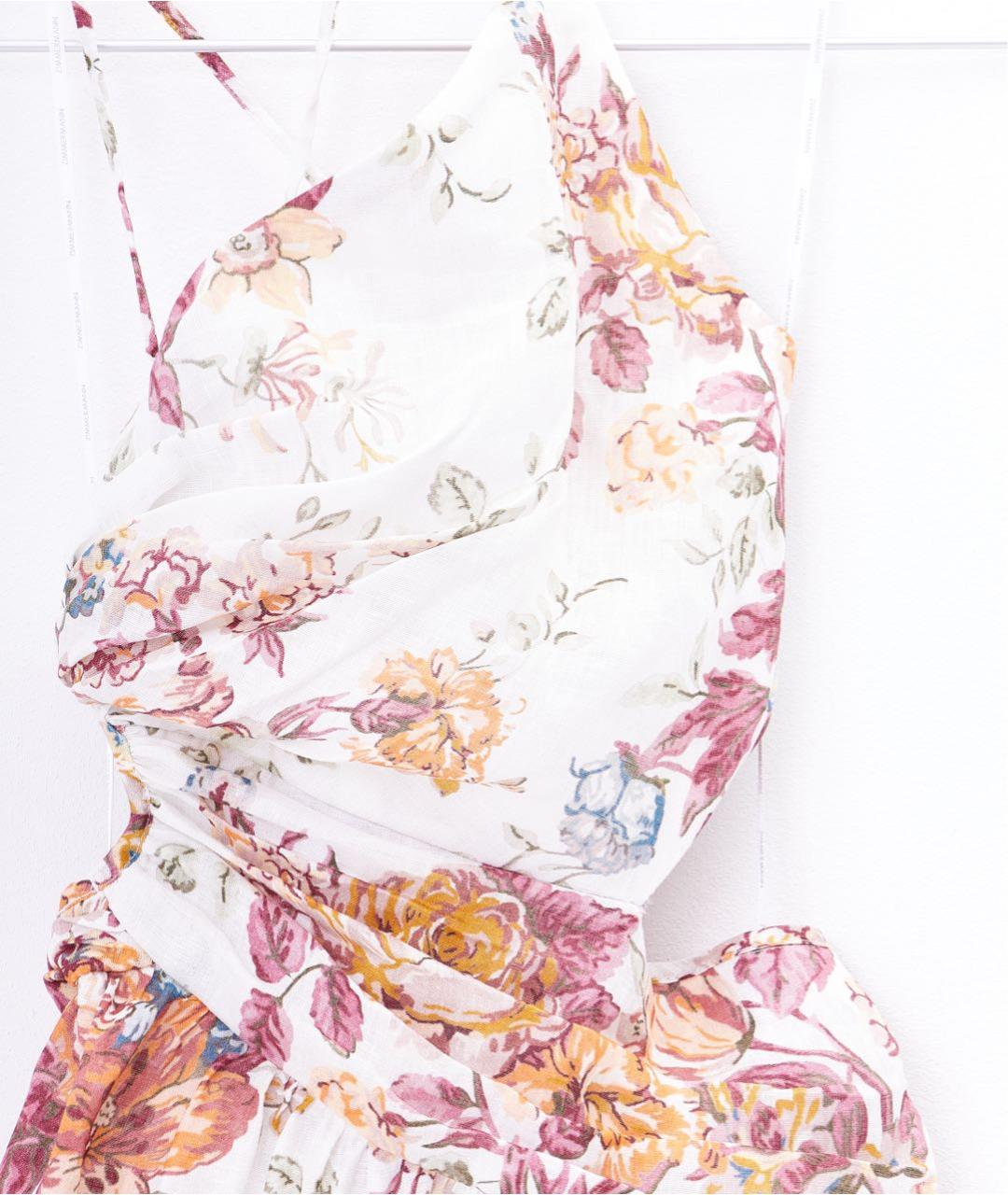 ZIMMERMANN Розовое льняное повседневное платье, фото 4