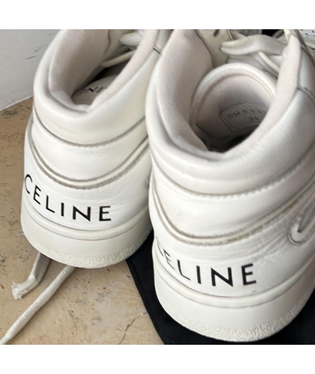 CELINE PRE-OWNED Белые кожаные кеды, фото 4