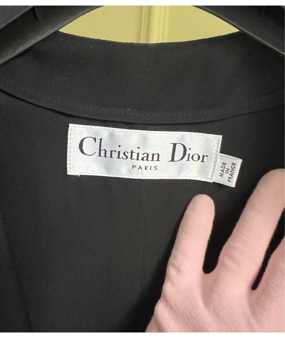 CHRISTIAN DIOR Черный шерстяной жакет/пиджак, фото 6