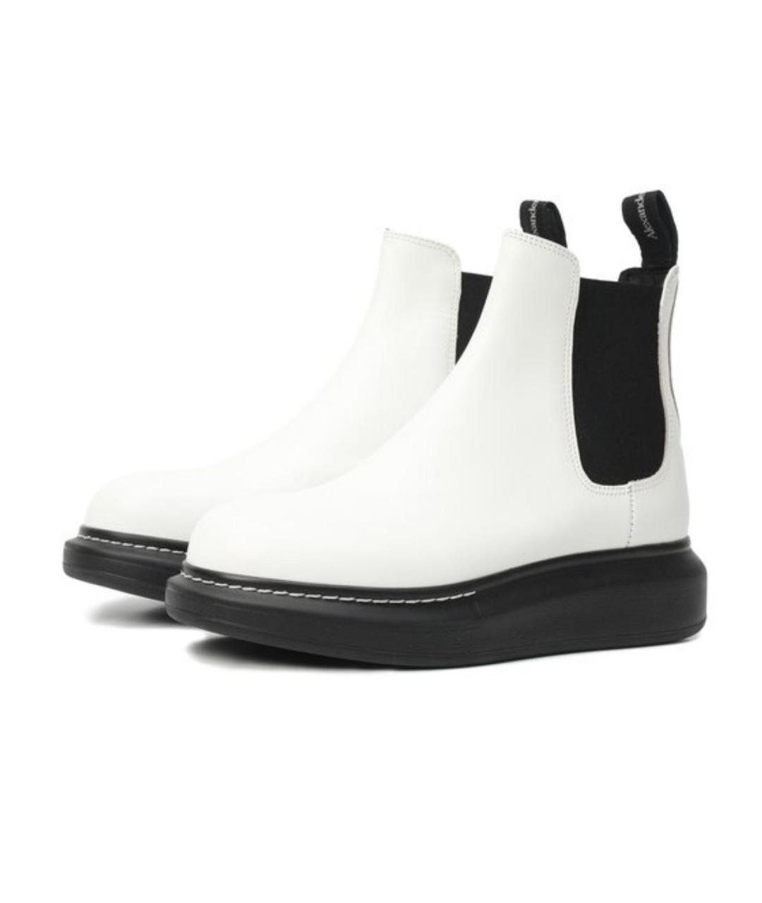 ALEXANDER MCQUEEN Белые кожаные ботинки, фото 7