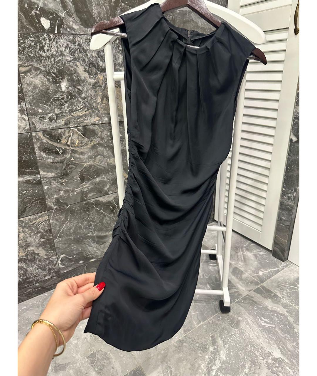 PRADA Черное шелковое коктейльное платье, фото 3