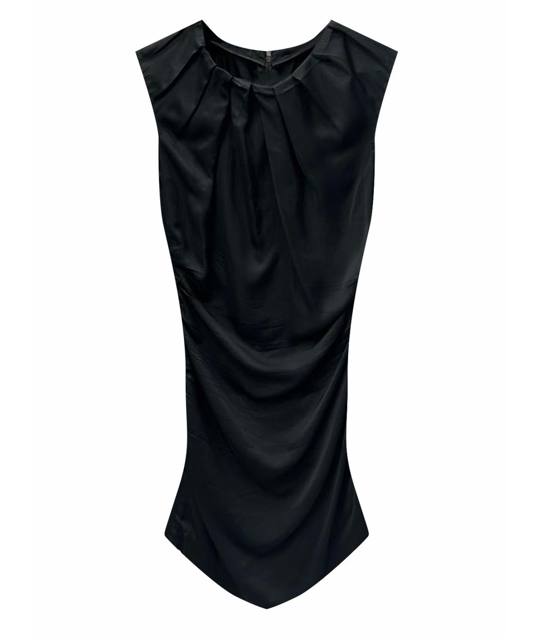 PRADA Черное шелковое коктейльное платье, фото 1