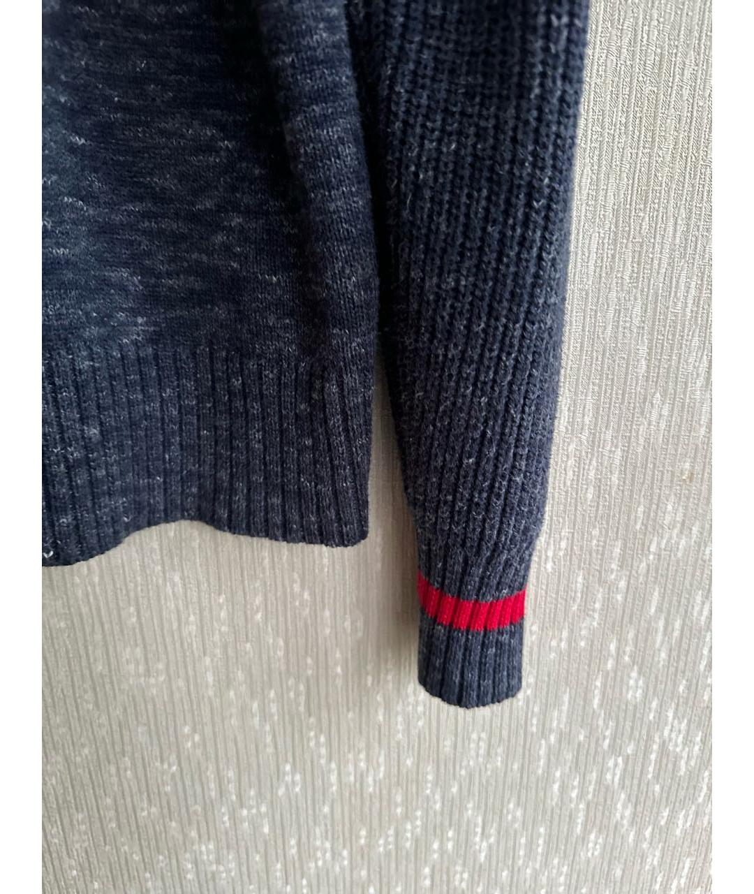 DIESEL Темно-синий хлопковый джемпер / свитер, фото 4