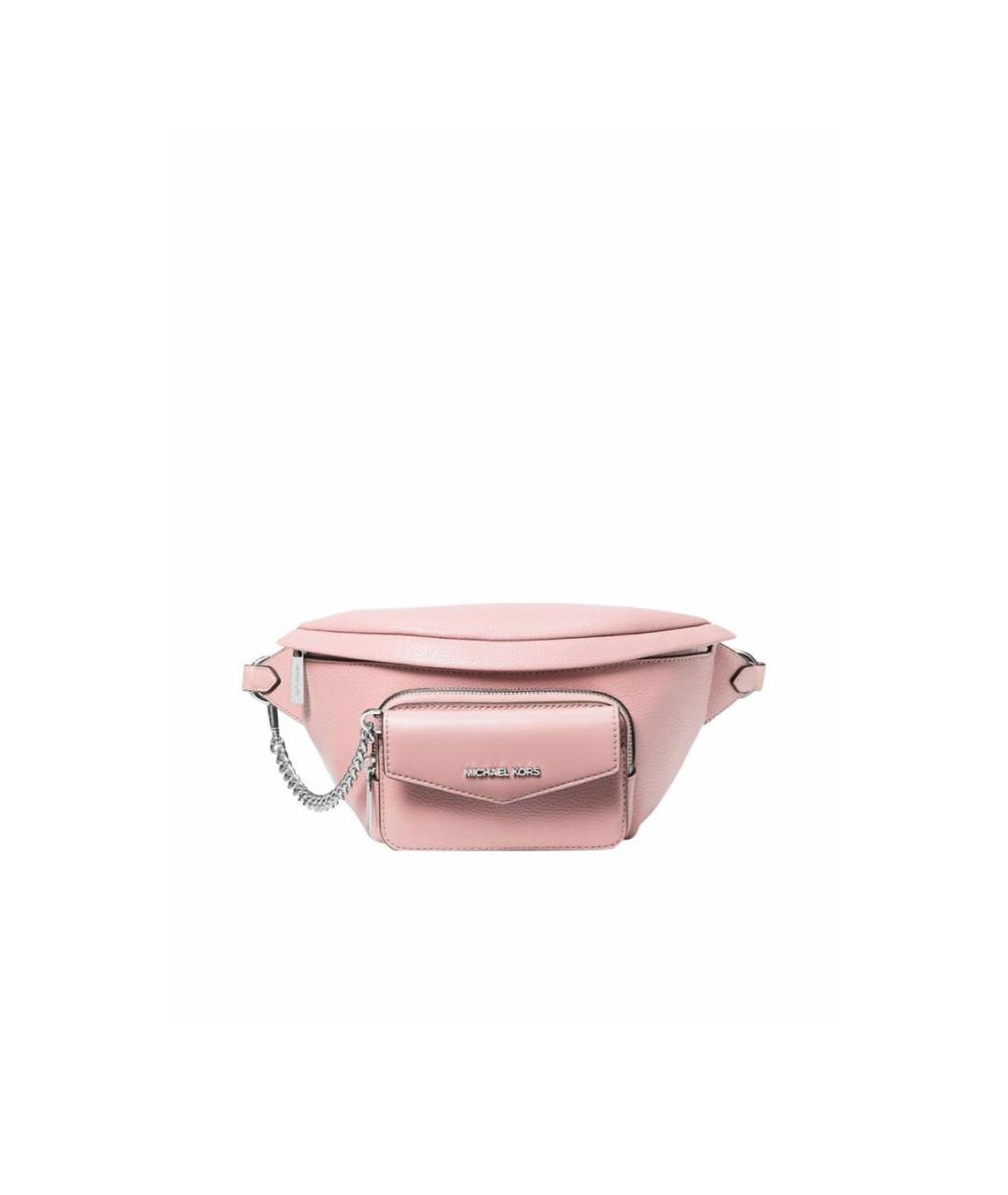 MICHAEL KORS Розовая кожаная поясная сумка, фото 1