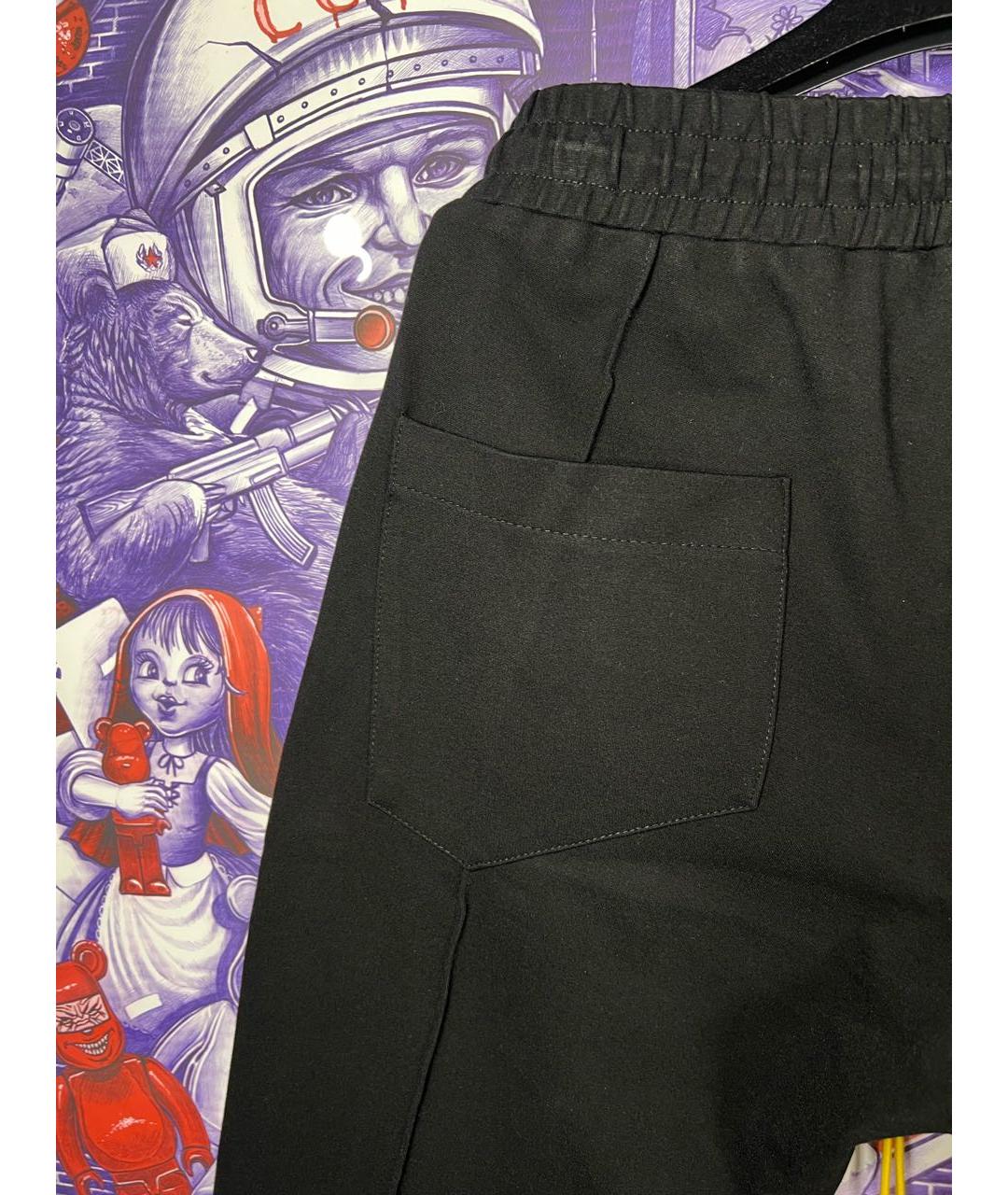 RHUDE Черные синтетические повседневные брюки, фото 5