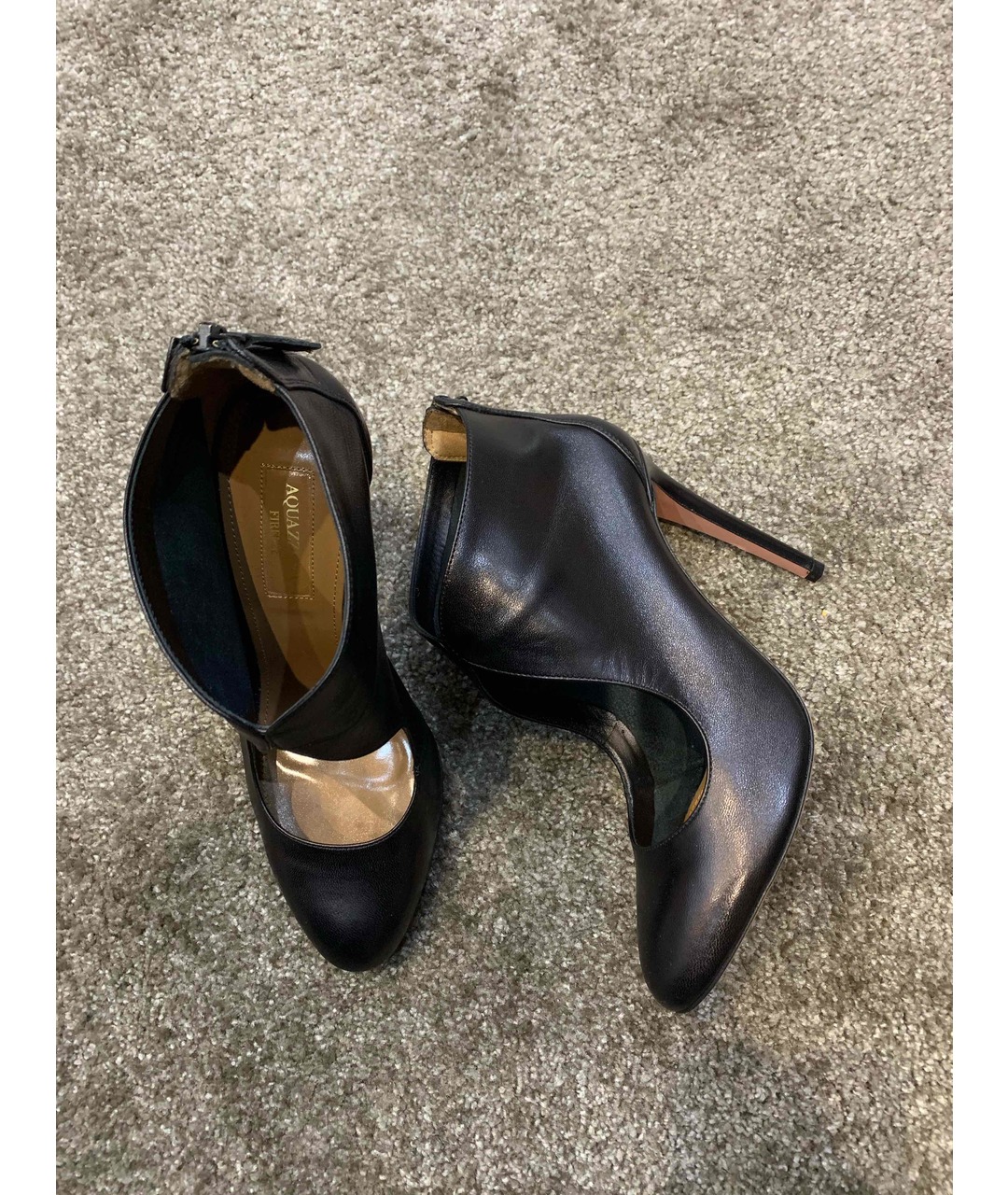 AQUAZZURA Черные кожаные туфли, фото 2