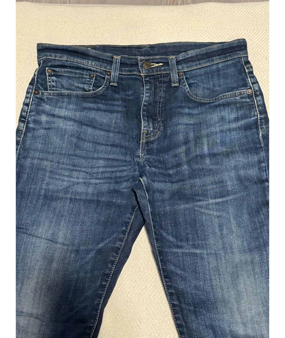 LEVI'S Темно-синие хлопковые прямые джинсы, фото 3