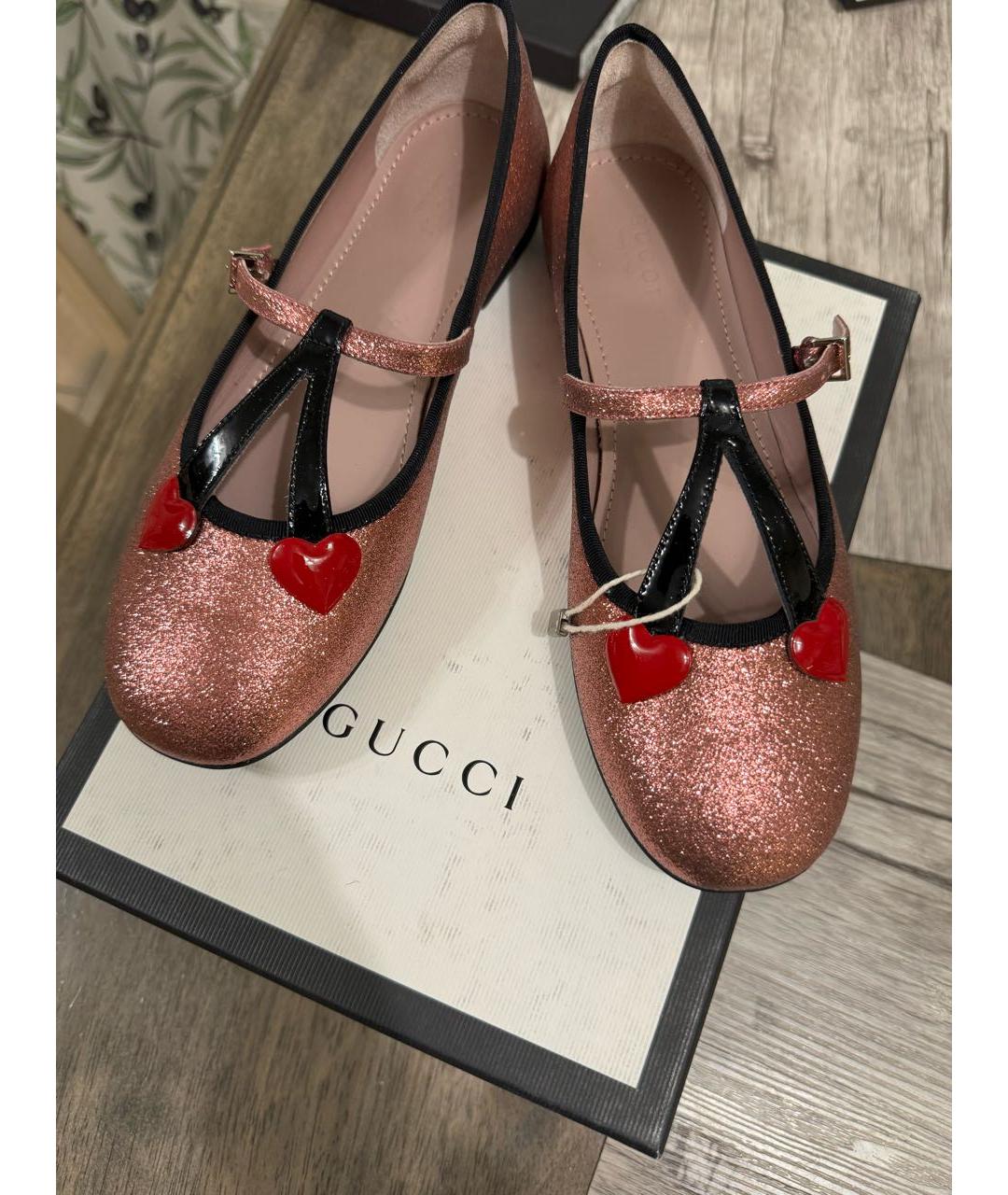 GUCCI KIDS Розовые туфли, фото 2