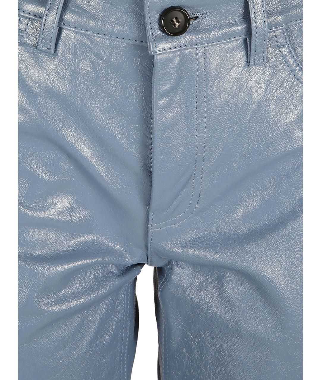 MARNI Голубые прямые брюки, фото 3