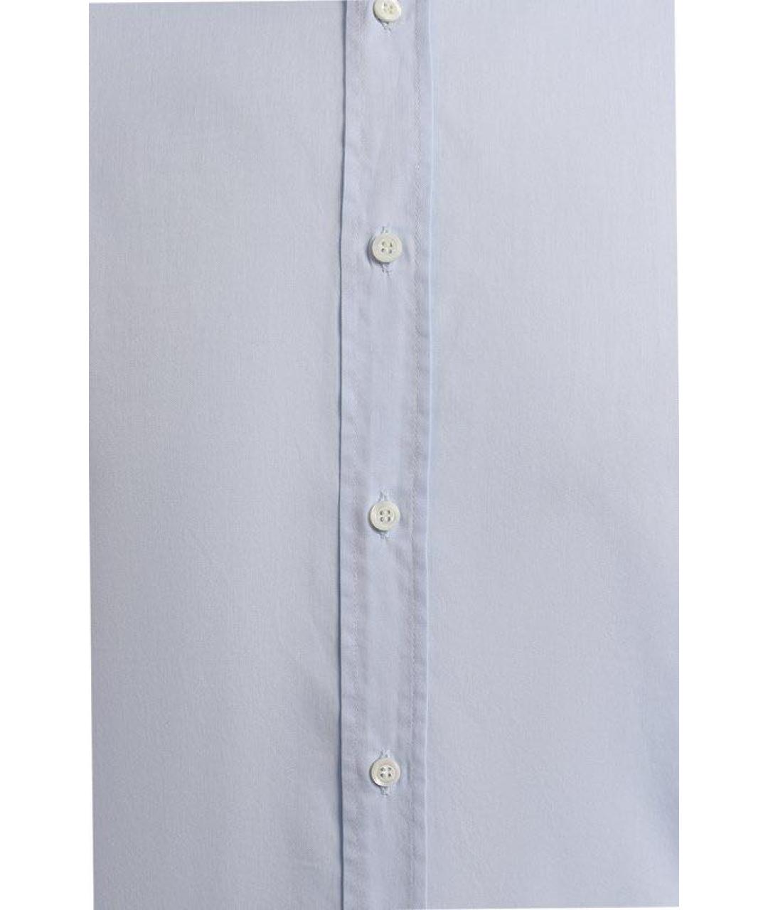 BRUNELLO CUCINELLI Голубая хлопковая классическая рубашка, фото 3