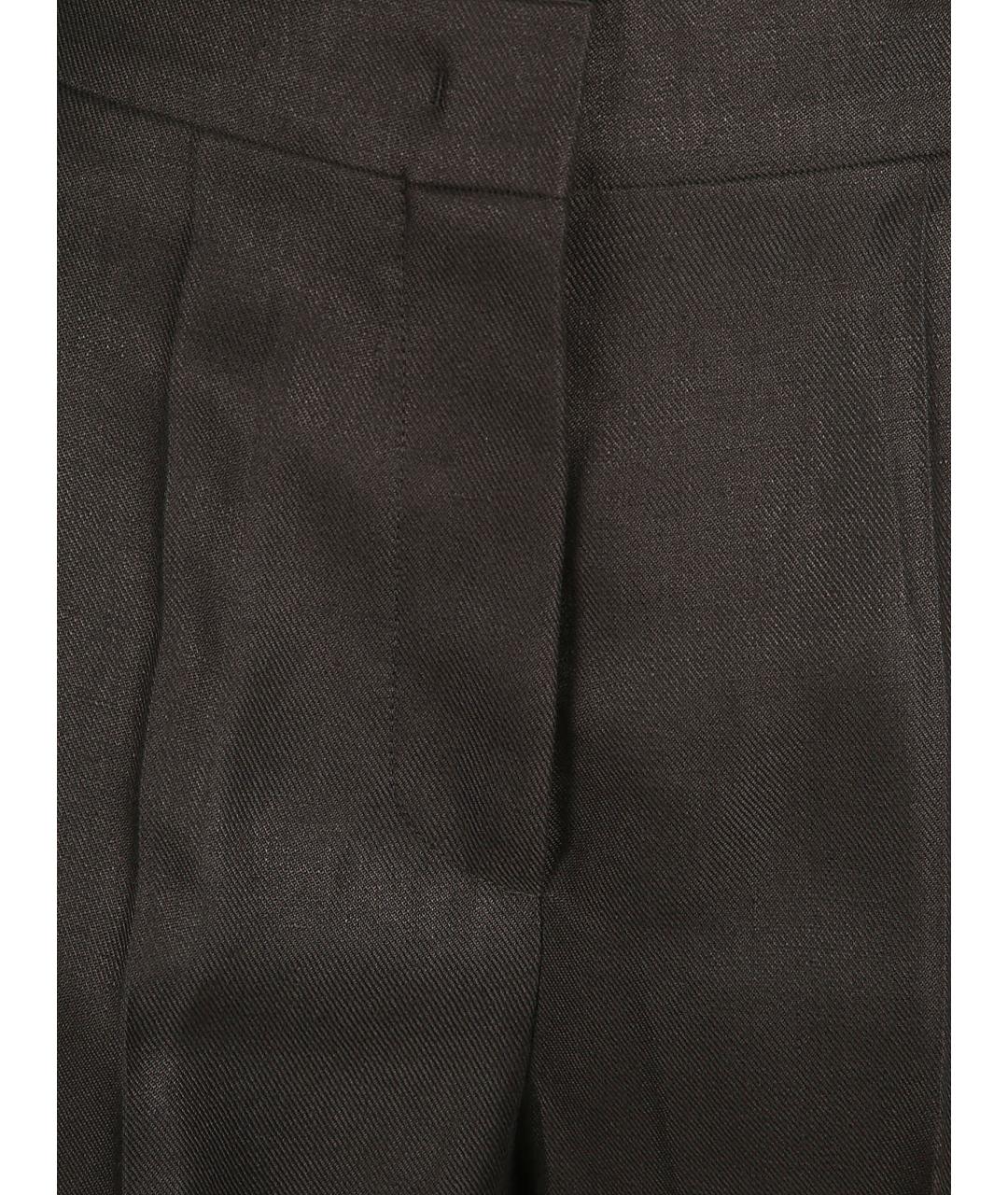 MAX MARA Черные льняные прямые брюки, фото 2