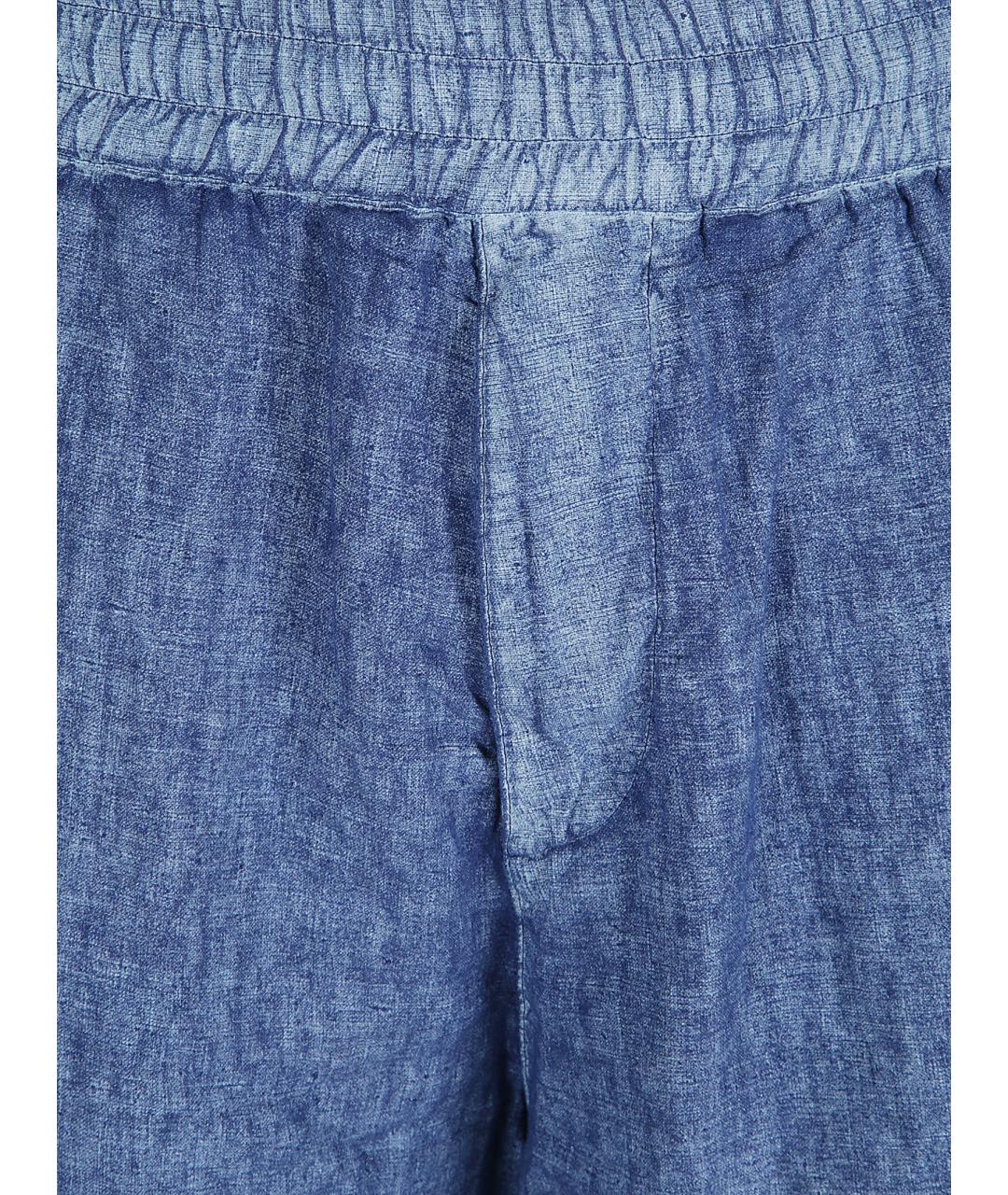BURBERRY Голубые льняные шорты, фото 4