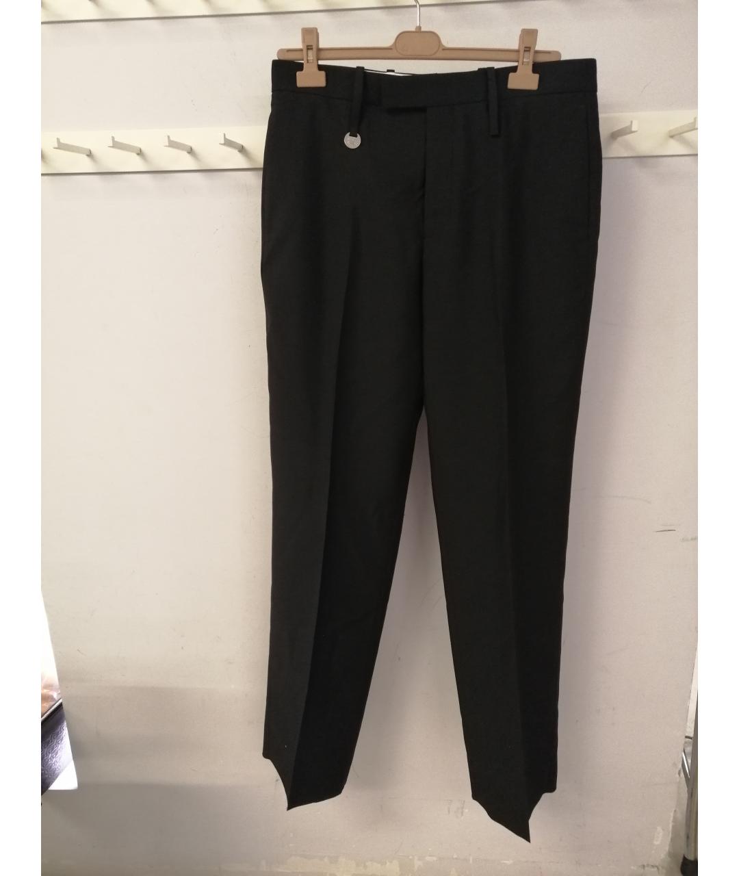 BURBERRY Черные шерстяные повседневные брюки, фото 2