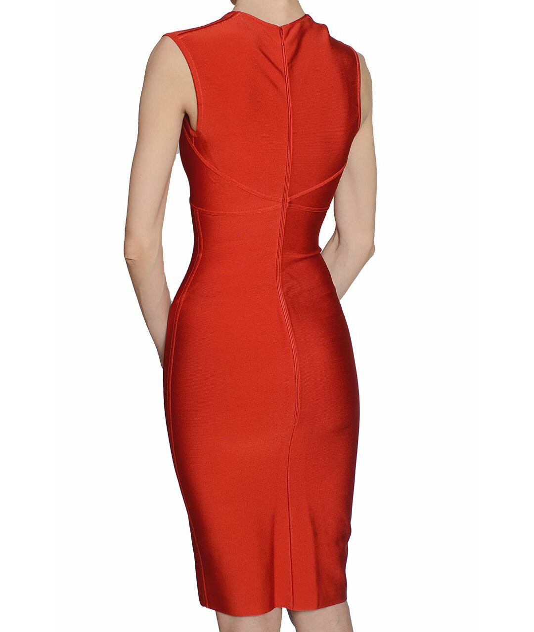 HERVE LEROUX Красное вискозное вечернее платье, фото 3
