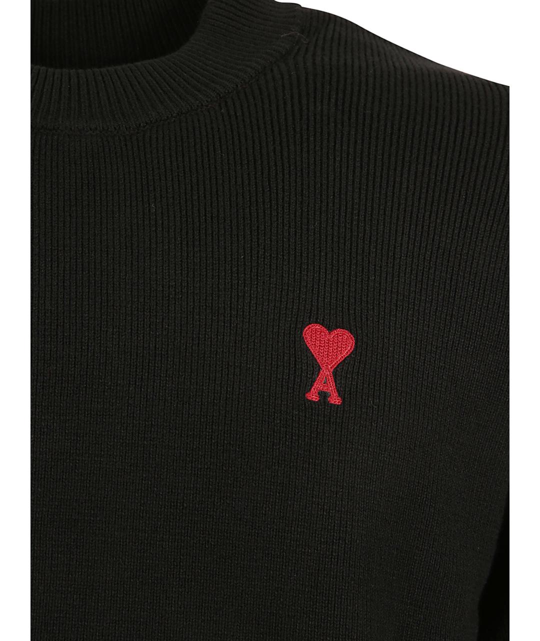 AMI Черный хлопковый джемпер / свитер, фото 4