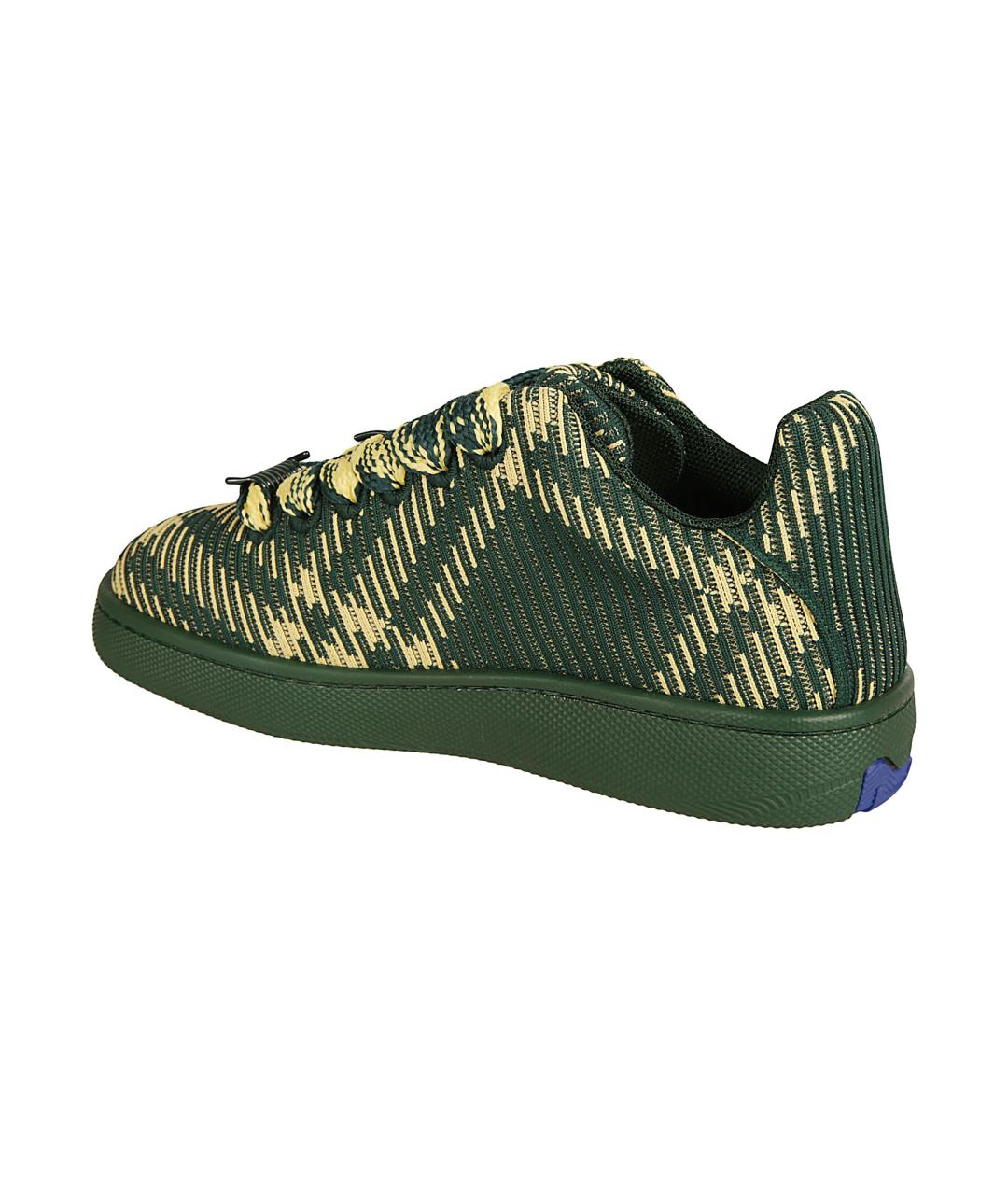 BURBERRY Зеленые низкие кроссовки / кеды, фото 4