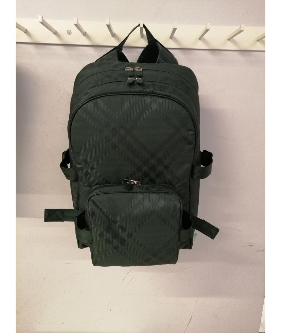 BURBERRY Зеленый синтетический рюкзак, фото 2
