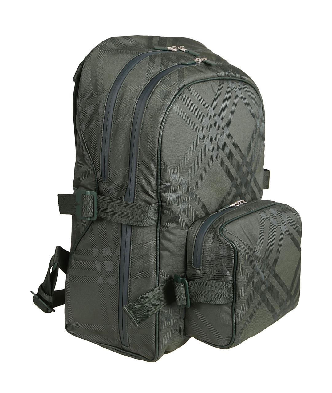BURBERRY Зеленый синтетический рюкзак, фото 4
