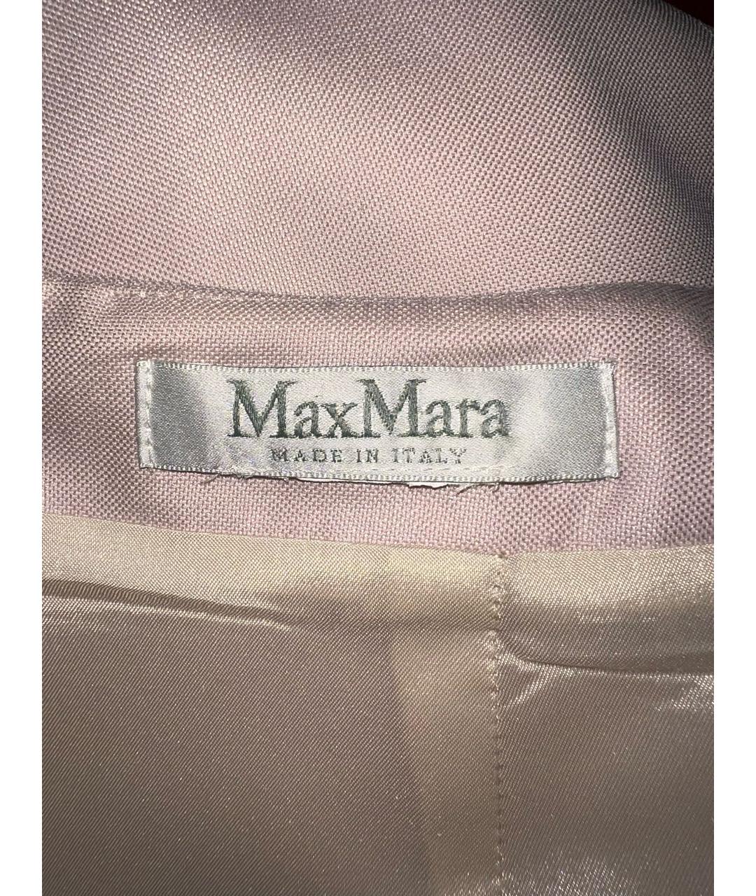 MAX MARA Розовая шерстяная юбка миди, фото 3