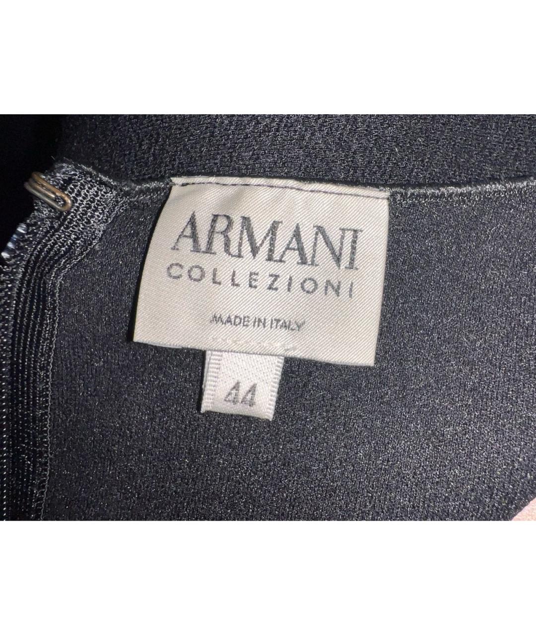 ARMANI COLLEZIONI Черное вискозное повседневное платье, фото 5