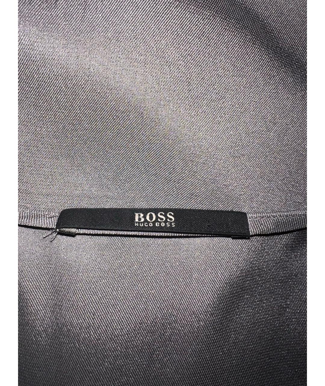 HUGO BOSS Серая шелковая блузы, фото 5