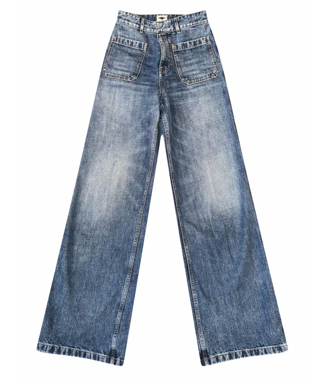 CHRISTIAN DIOR PRE-OWNED Синие хлопковые прямые джинсы, фото 1