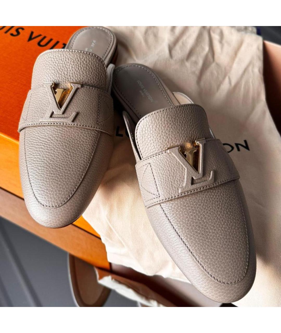 LOUIS VUITTON PRE-OWNED Бежевые мюли, фото 2