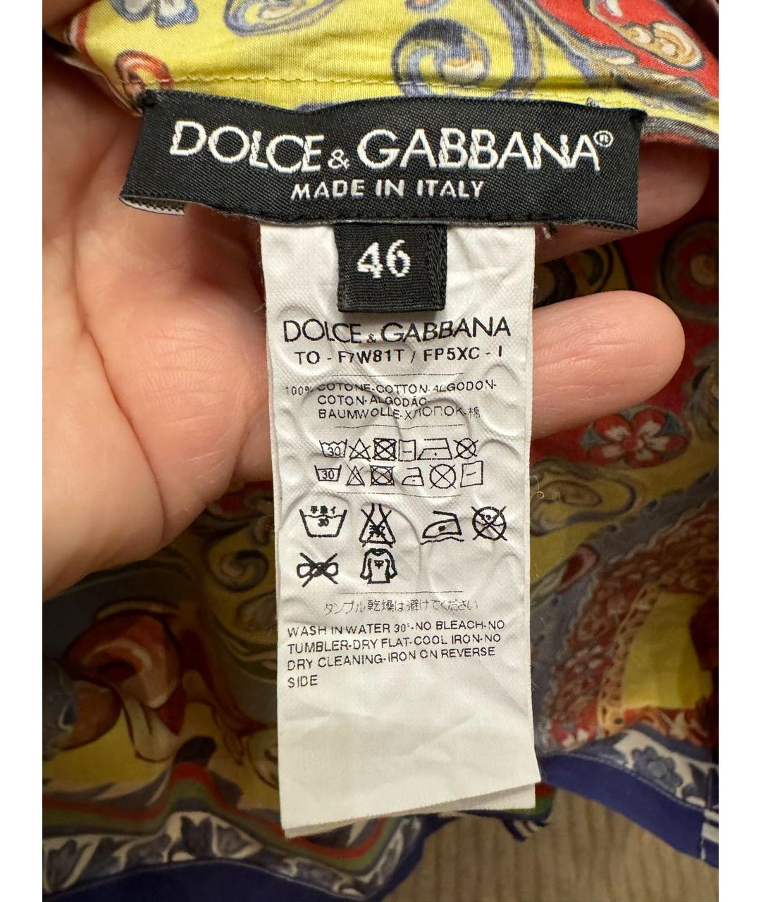 DOLCE&GABBANA Мульти хлопковая блузы, фото 3