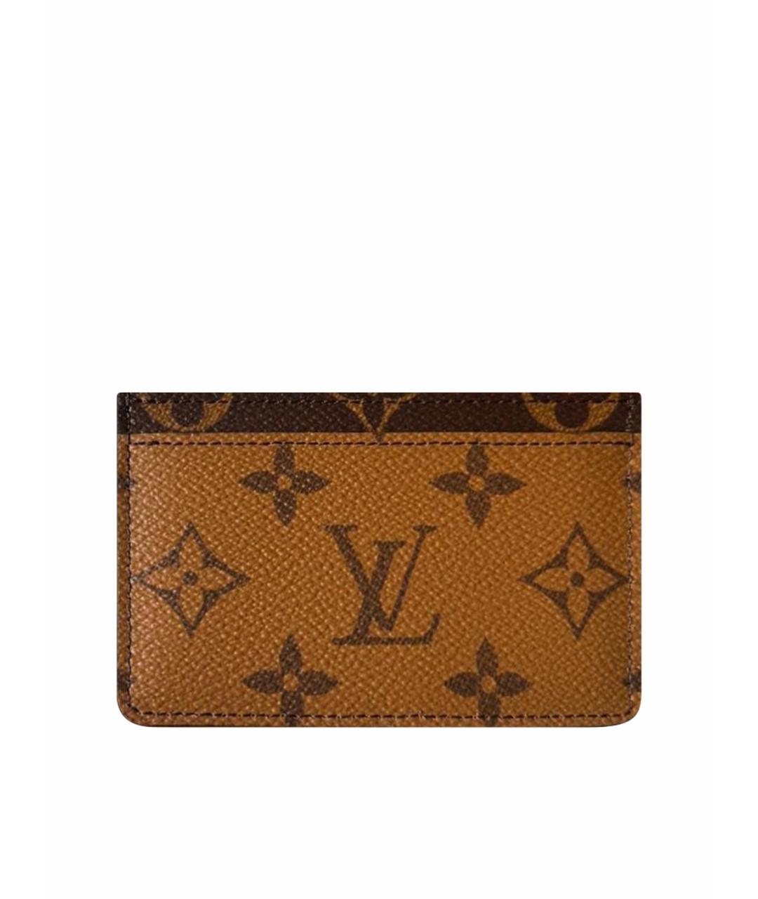 LOUIS VUITTON Коричневый кардхолдер, фото 1