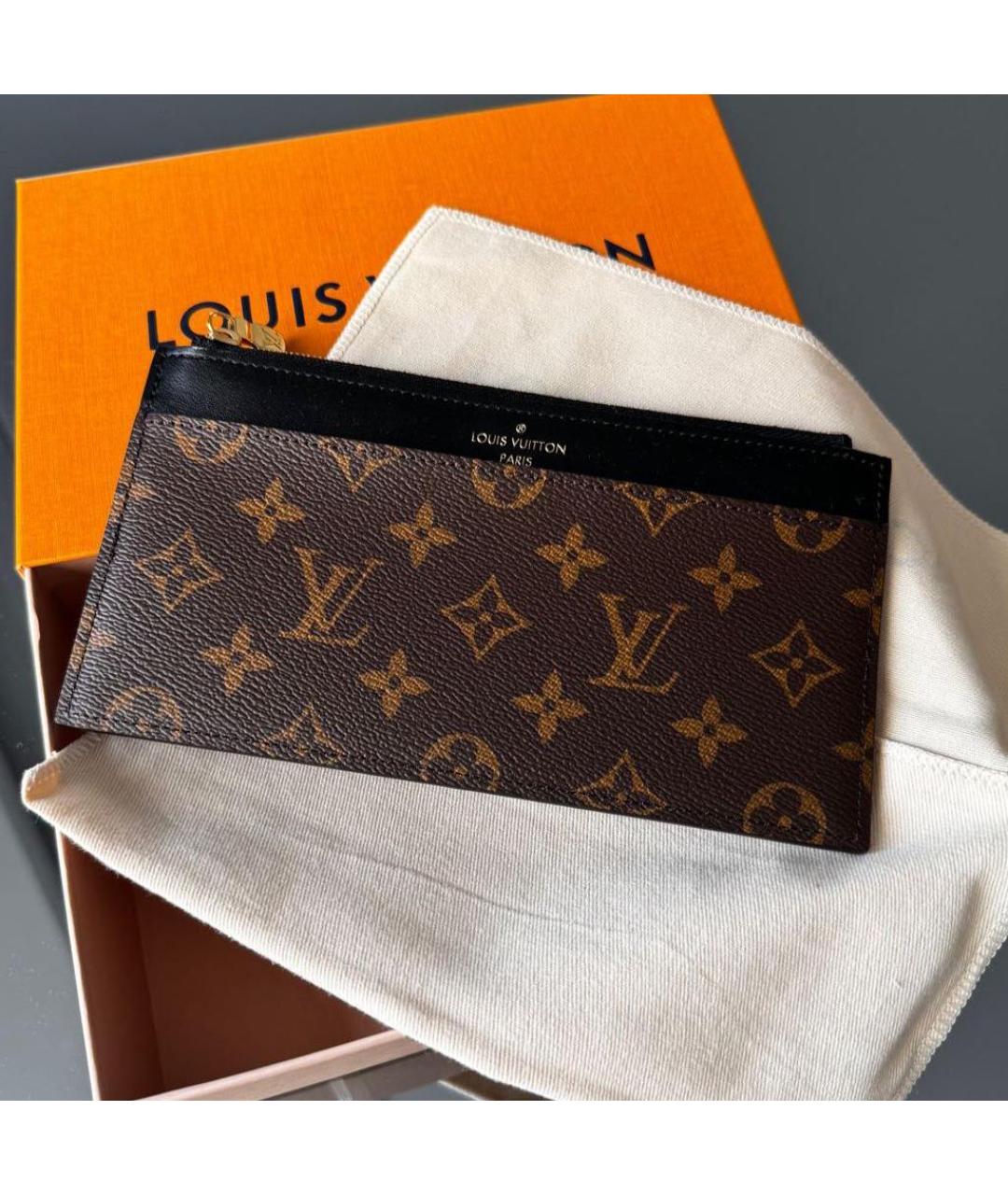 LOUIS VUITTON Коричневая визитница, фото 2