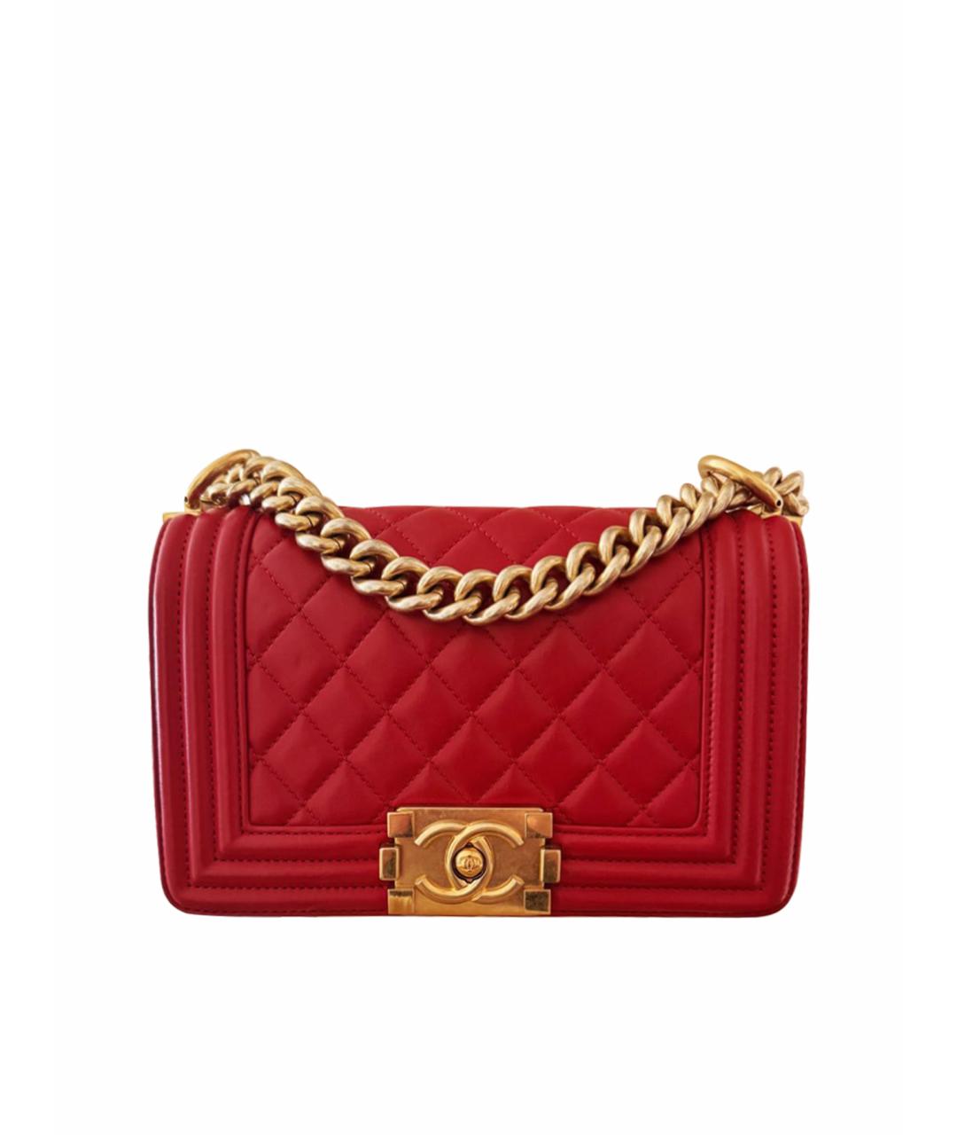 CHANEL PRE-OWNED Красная кожаная сумка через плечо, фото 1